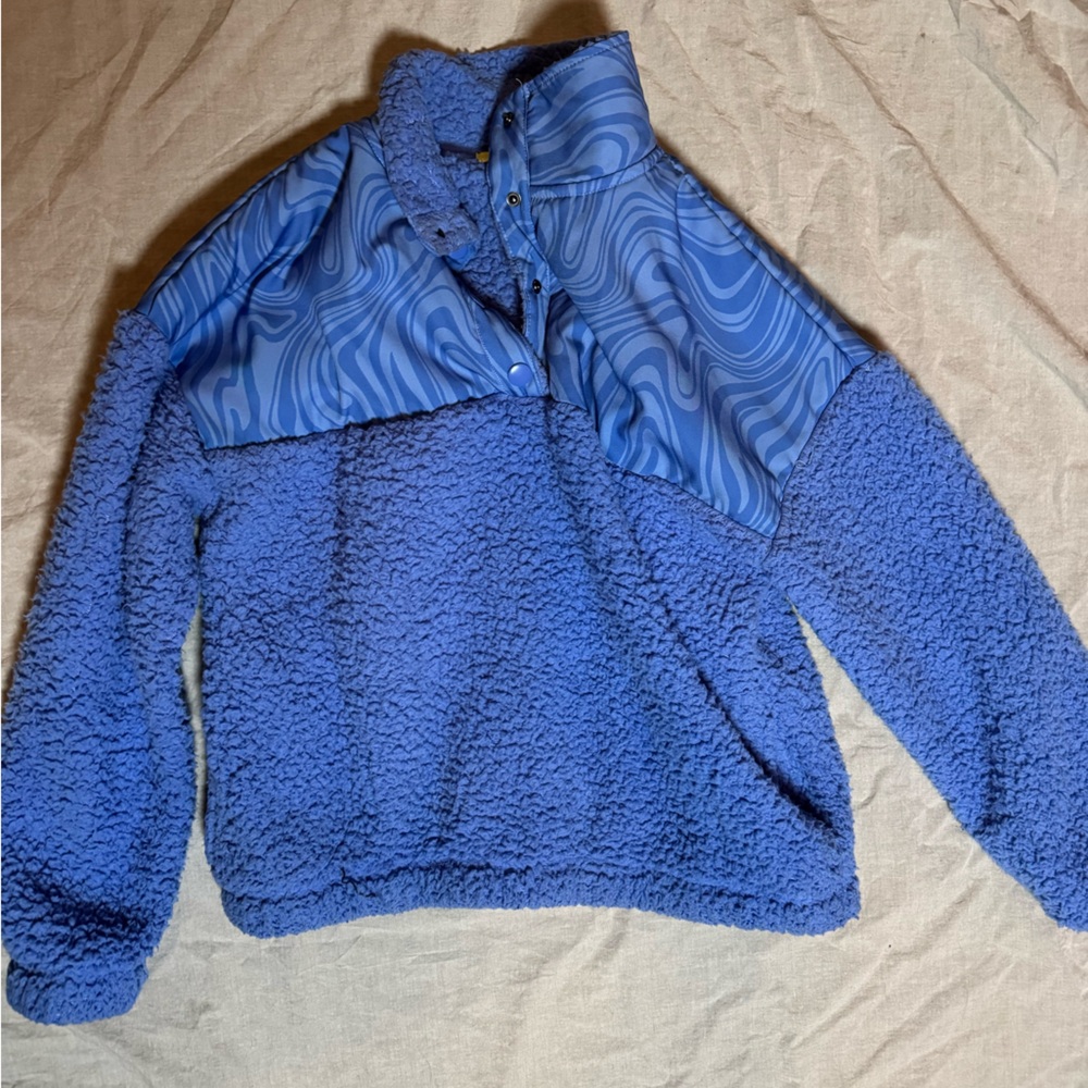 Blue Sherpa Fleece Jacket